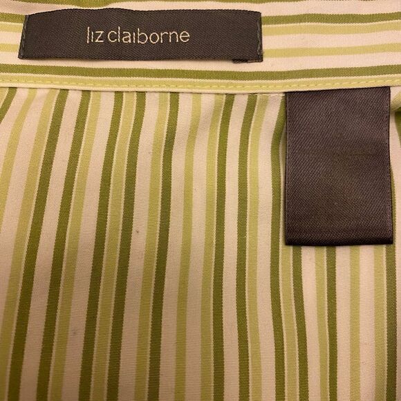 Liz Claiborne Striped Button Down Top - Picture 8 of 11
